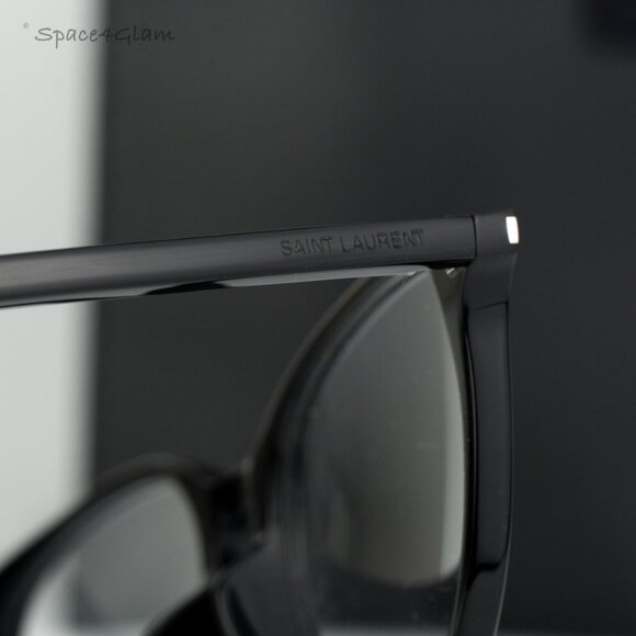 BRAND NEW Saint Laurent SL724/F 001 Black Demo Square Women Eyeglasses - Picture 6 of 11